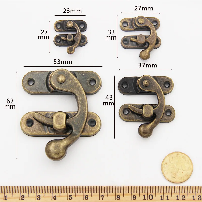 

1PC Antique Jewelry Hook Buckle Gift Box Wooden Box Buckle Box Buckle