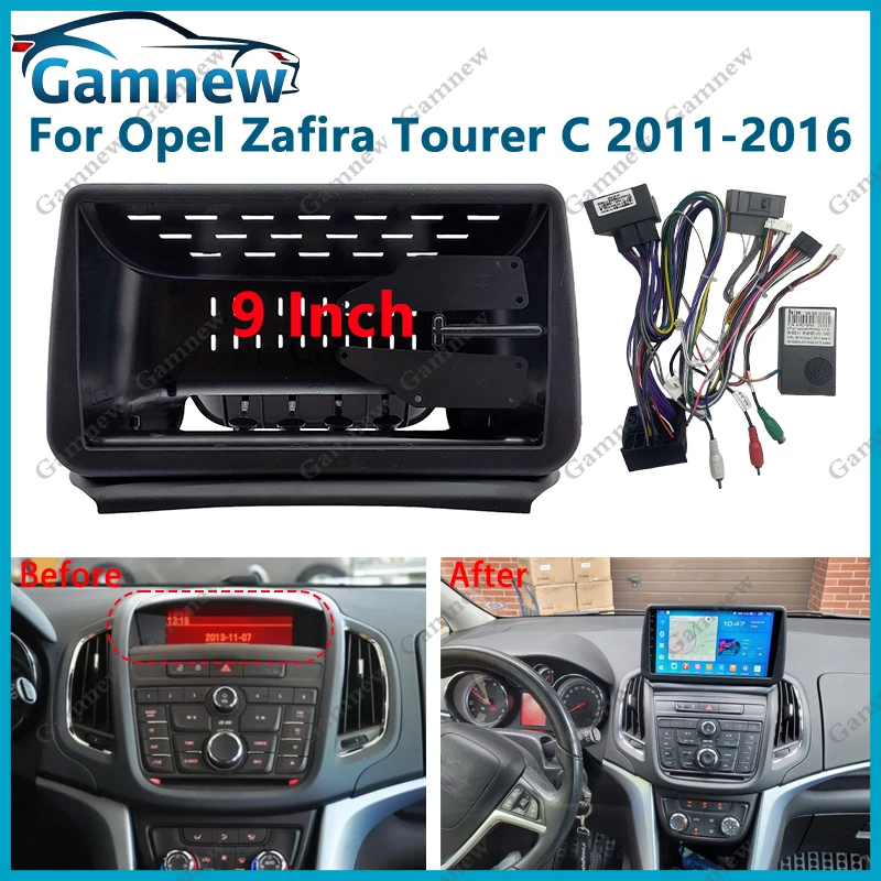 

9 Inch Car Stereo Dash Radio Fascia Canbus Box Panel Frame For Opel Zafira tourer Vauxhall Zafira 2011-2016 Android Kit