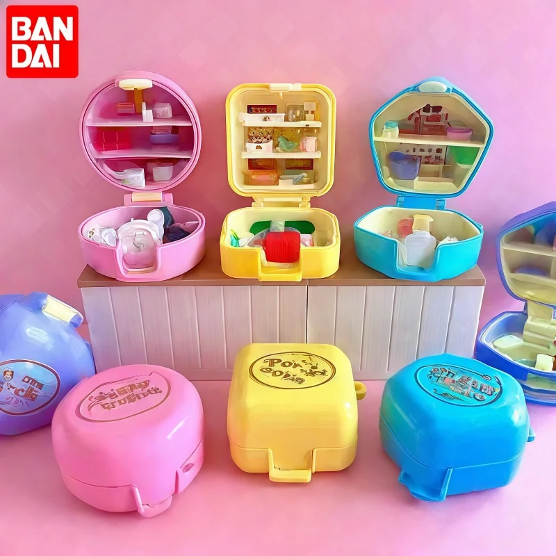 

Hot Bandai Polly Pocket Treasure Box Charm Reprint Action Figure Set - Collectible Model Decorations For Gift In Stock 4pcs
