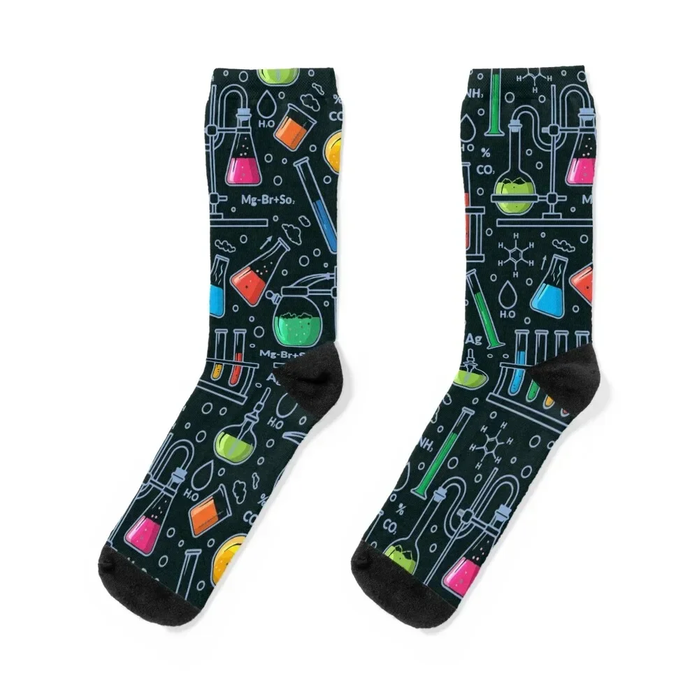 

Chemistry Pattern Scientific Designs Socks ankle colored essential floral Men's Socks Women's