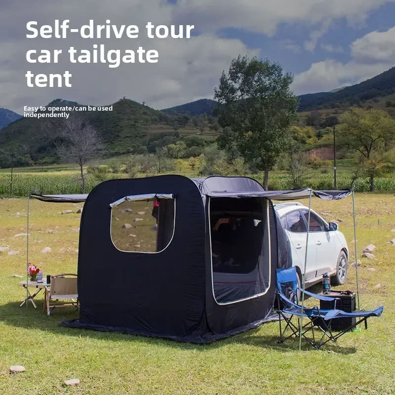 Waterproof Portable Double-Layer Camouflage Four-Season SUV Tailgate Shelter Tent with Privacy for Car
