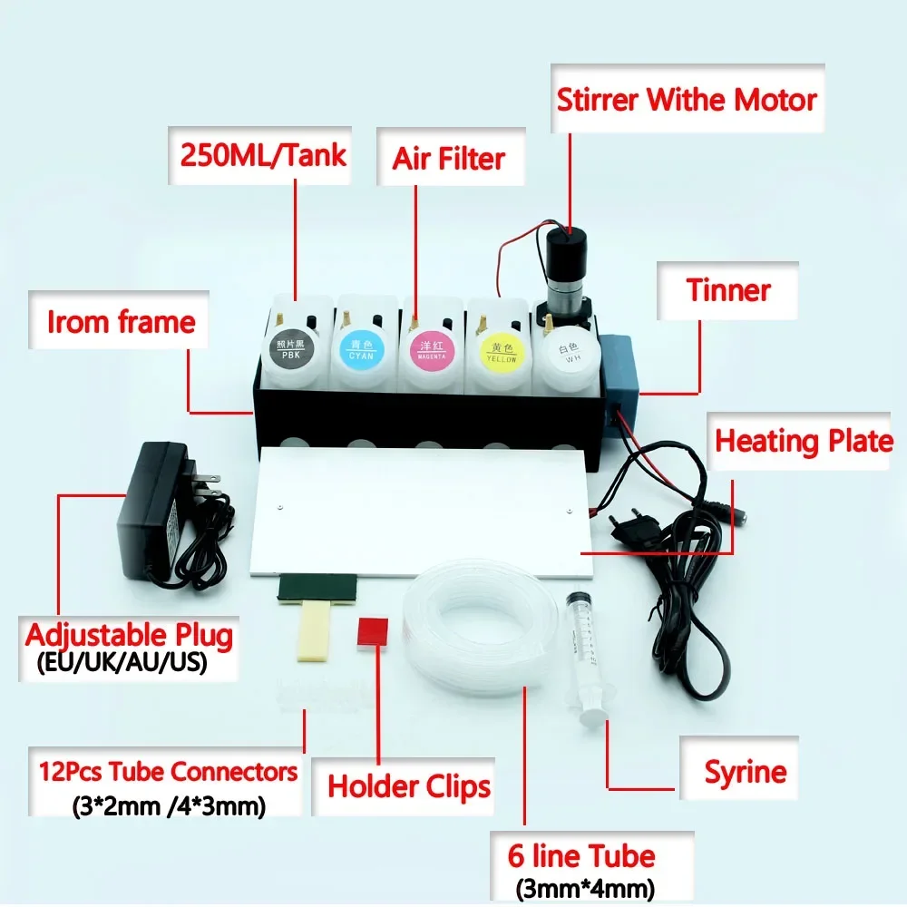 Système de chauffage d'encre L18050 DTF CISS, dispositif de conversion, Kit de chaleur pour Epson L8050 ET8550 XP15000 L1800 L805 1390 1400 DTF, outil de modification