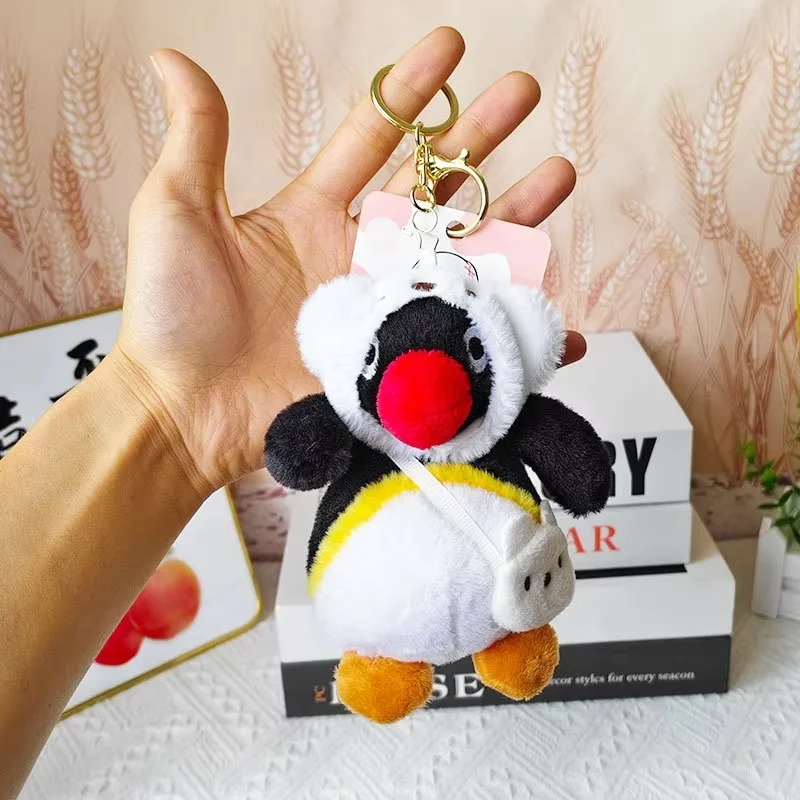 15cm Plush Penguin Keychain Creative Dress Up Cute Stuffed Cartoon Doll Bag Pendant Charm Key Ring Toy Girl Surprise Gift view 5