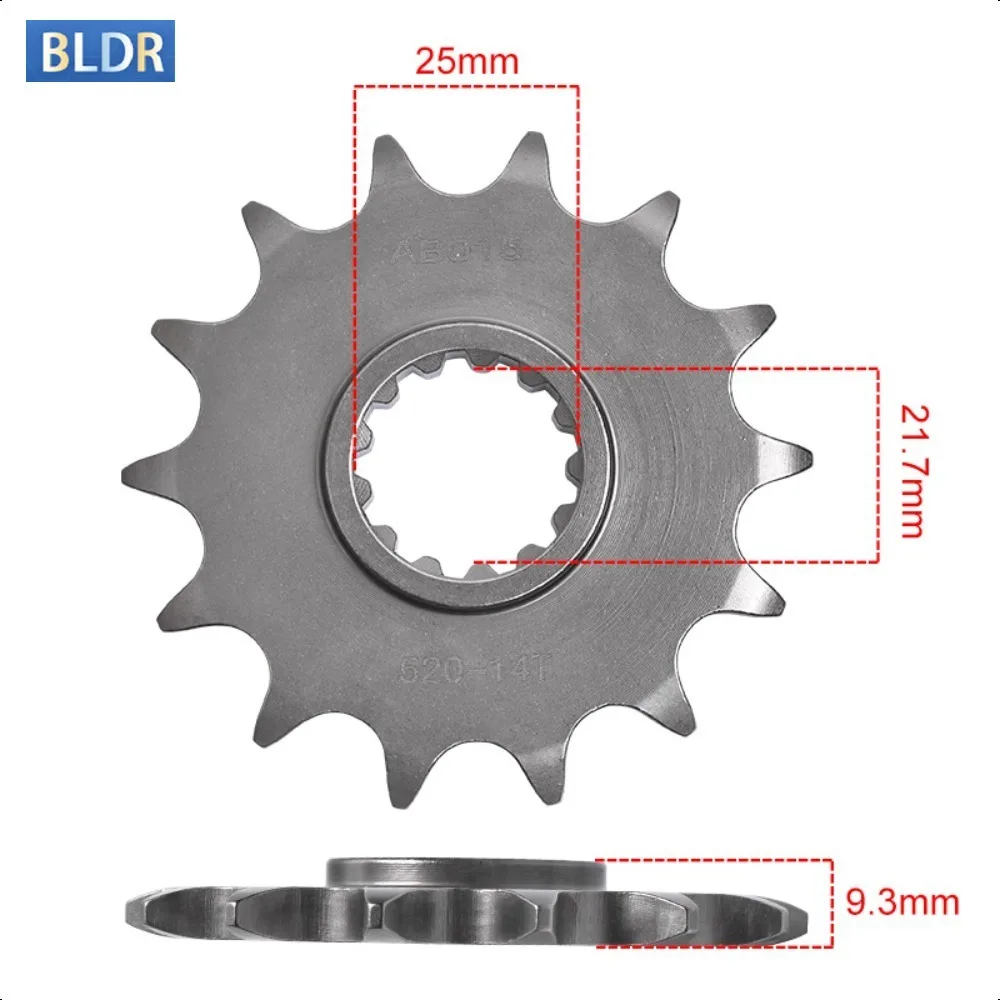 520-14T 520 43T Motorcycle Front Rear Sprocket Gear Wheel Kit for