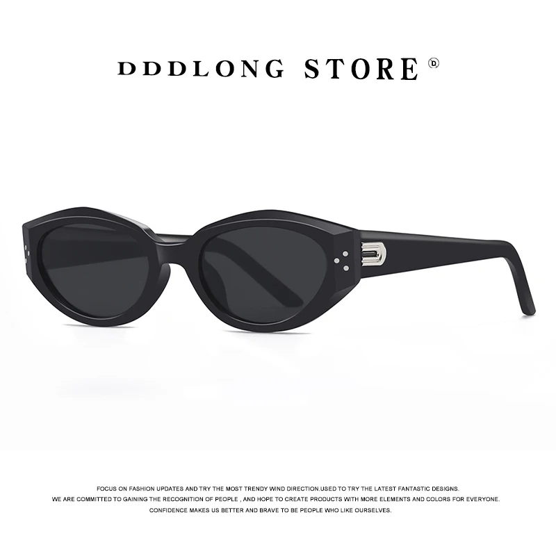 DDDLONG Retro Fashion Cat Eye Polarized Sunglasses Women Men Punk Sun Glasses Classic Vintage UV400 Outdoor Shades D453