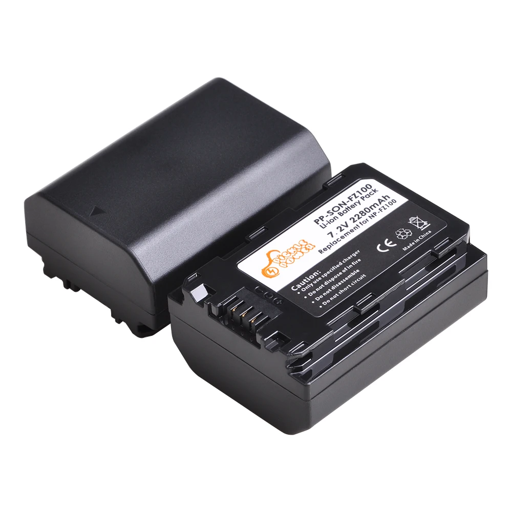 Pickle Power 2280mAh NPFZ100 NP-FZ100 NP FZ100 Replacement Battery for Sony NP-FZ100, BC-QZ1,ZV-E1 A7III A7IV Sony A9, A7R III