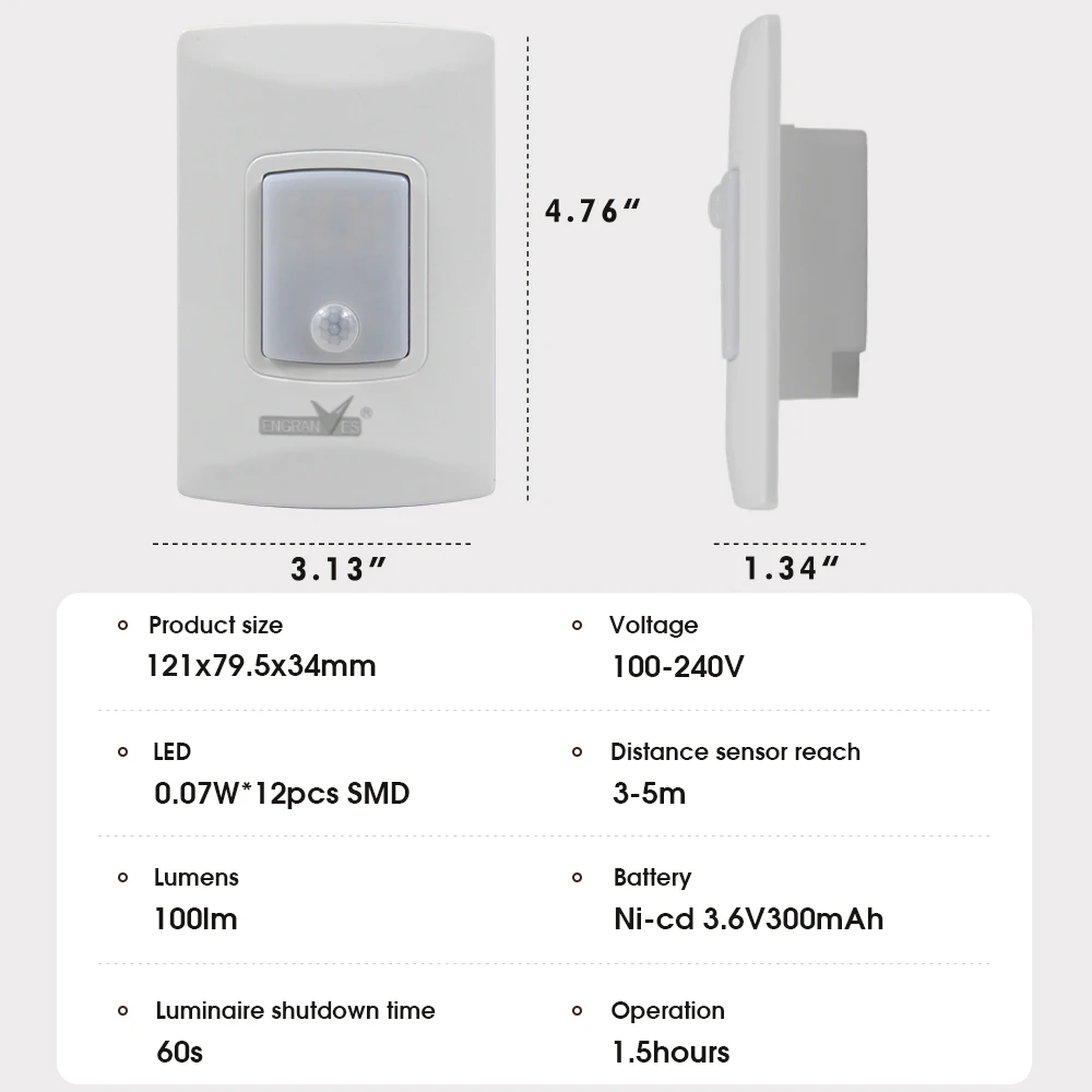 Lampu Evakuasi LED Plug-in Lampu Darurat Isi Ulang Lampu Pemadam Kebakaran Induksi Baterai Bawaan Nyala Otomatis
