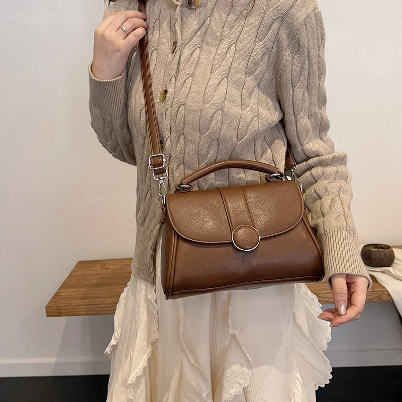 

Элегантная женская роскошная кожаная сумка через плечо, классическая дизайнерская сумка через плечо, модный стиль для повседневной наряды