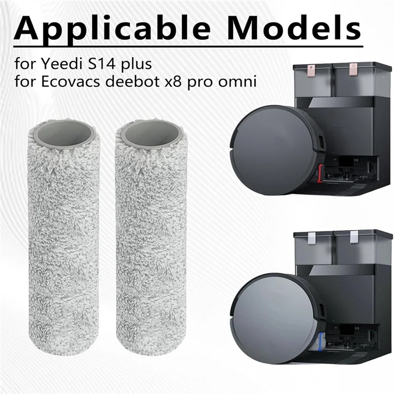 A76G-Roller Brush Mop Pad For Ecovacs Deebot X8 Pro Omni Robot Vacuum, Mop Pad Accessories For Yeedi S14 Plus Robot Vacuum