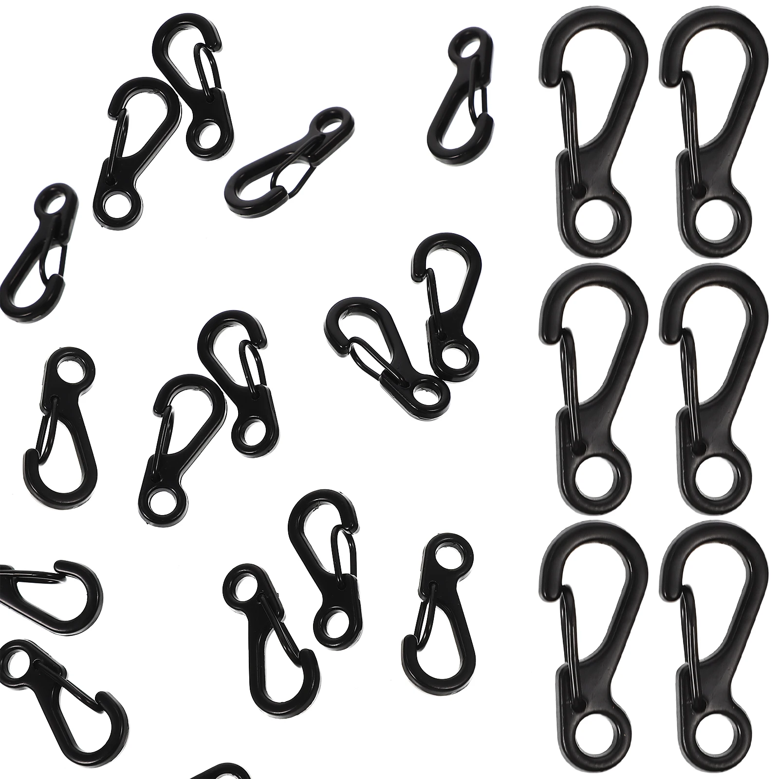 

20pcs Hook Zinc Alloy Mini Carabiner Clip Lightweight Outdoor Climbing Accessories for Camping Hiking