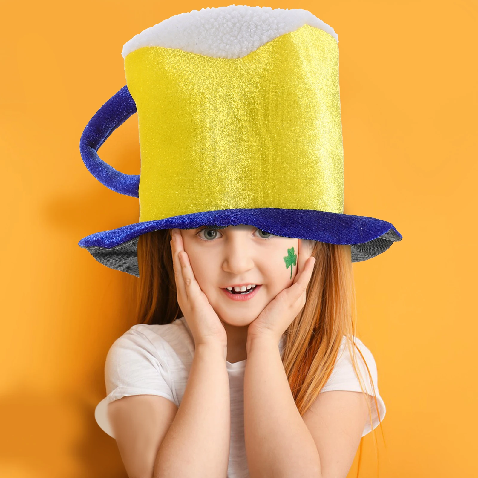 

Irish Day Party Hat Beer Cosplay Photo Booth Costume Headband Fabric Mug Props Has