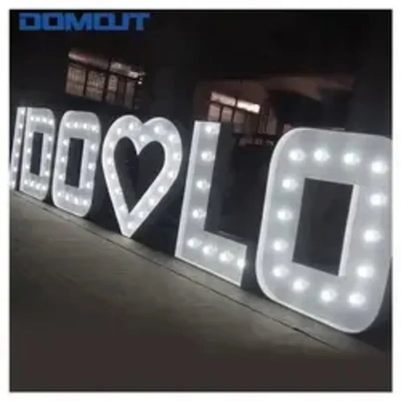 Personalizado Publicidade LED Letter Lights, sinais ABS Mold, caracteres luminosos, única cor, cor cheia