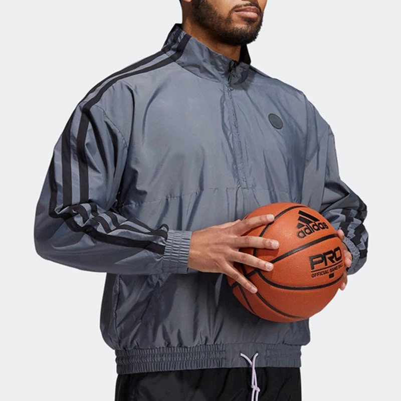 

Adidas genuine genuine New Men's Half Zip Woven Basketball Sports Jacket GV4675