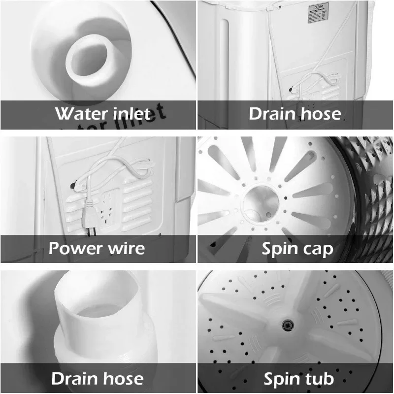 Стиральная машина Giantex, портативные стиральные машины для одежды, стиральная машина 13 фунтов и Спиннер Combo, полуавтоматическая стиральная машина