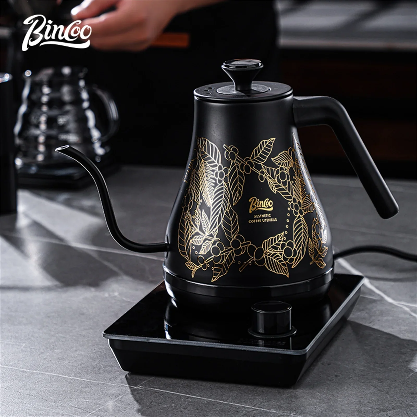 

Bincoo 1000ML Intelligent Constant Temperature Electric Kettle Hand Brewed Coffee Pot Electric Heating Gooseneck Pot Household