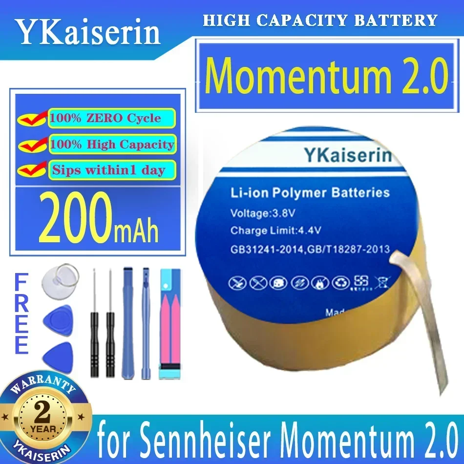 YKaiserin Battery CP1254 1st 2nd 3rd Left Right 200mAh for Sennheiser Momentum True Wireless 2 Headset