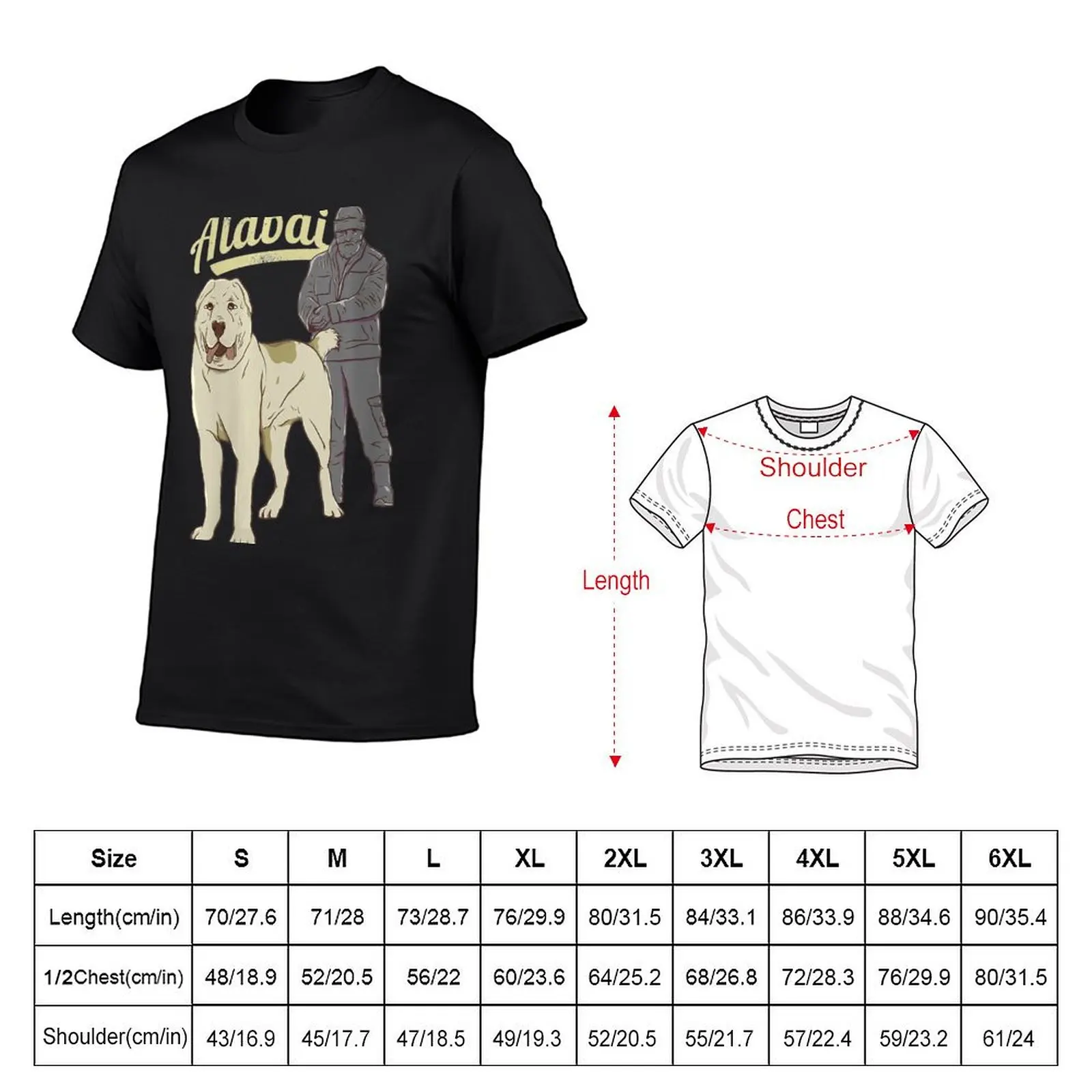 Alabai Dog Lovers Retro Style and Kids Apparel T-shirt oversizeds sublime mens graphic t-shirts