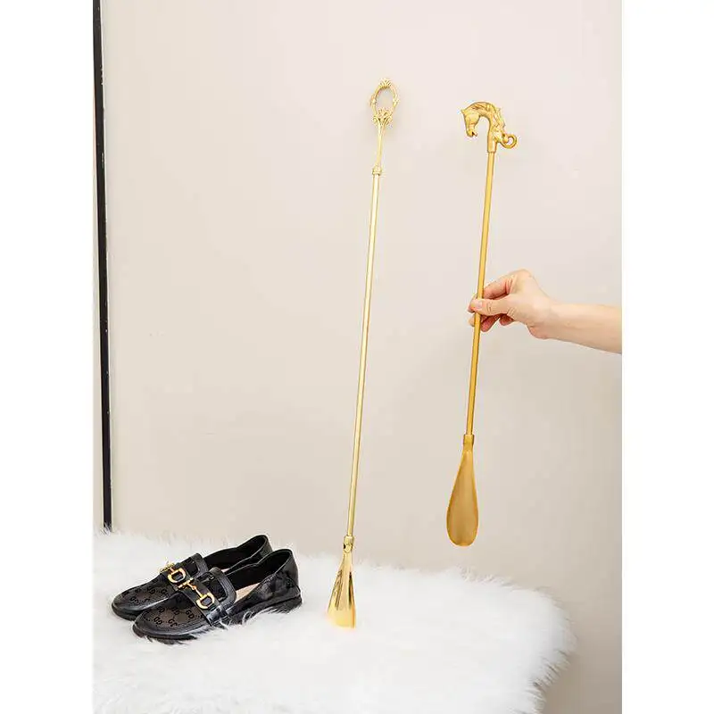 Super Long Handle European Classical Shoe Wearer Retro Light Luxury Shoes Shoe Extractor Household