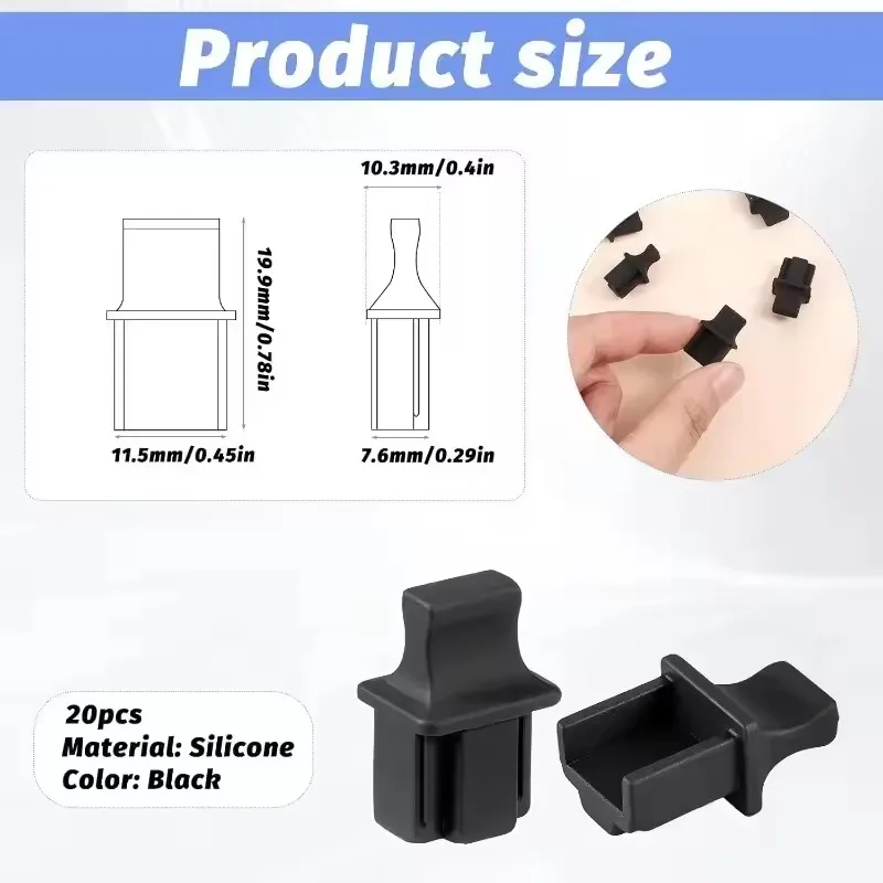 10/50PCS RJ45 Ethernet Port Dust Plug Protection Soft Silicone Cover Network Connector End Router Connection Dustplugs