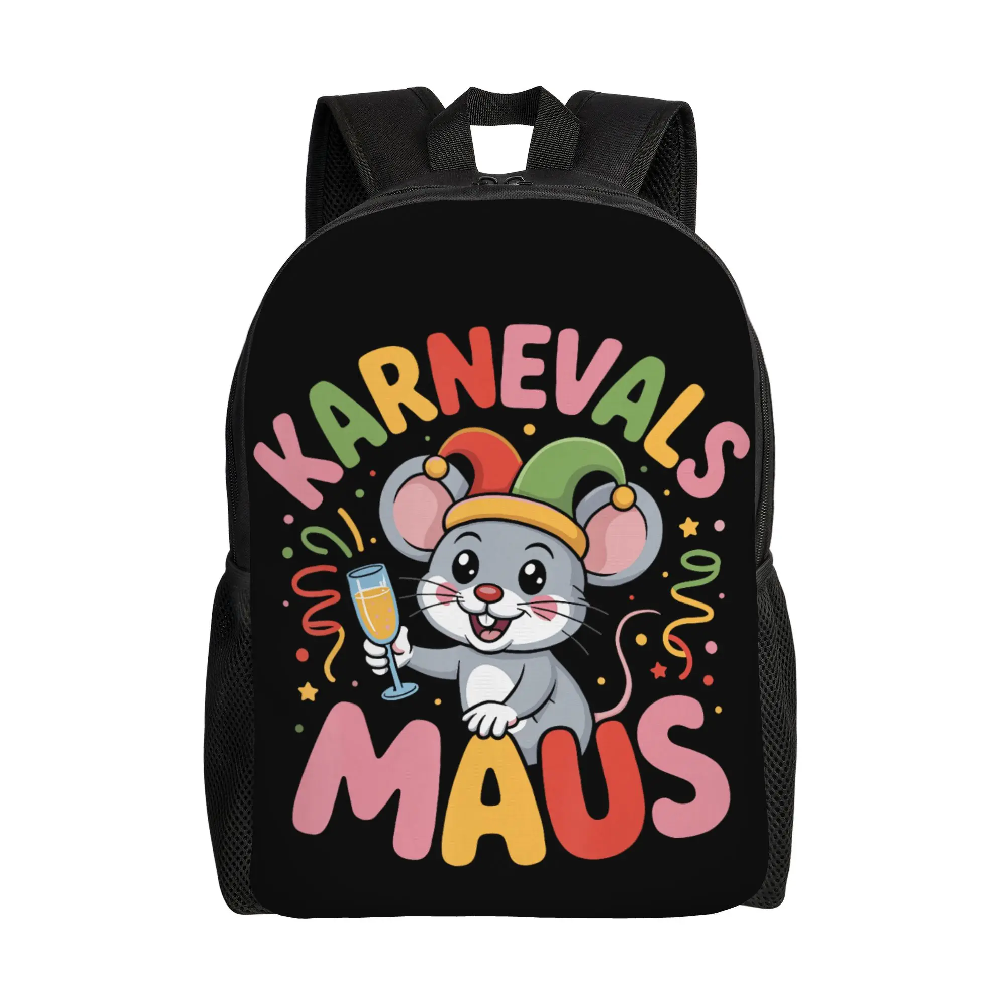 

Рюкзак Karnevalsmaus Koln Carnival Mouse для мужчин, женщин, студентов, для походов, путешествий, повседневного использования, студенческий холщовый рюкзак Karneval Maus, спортивная сумка