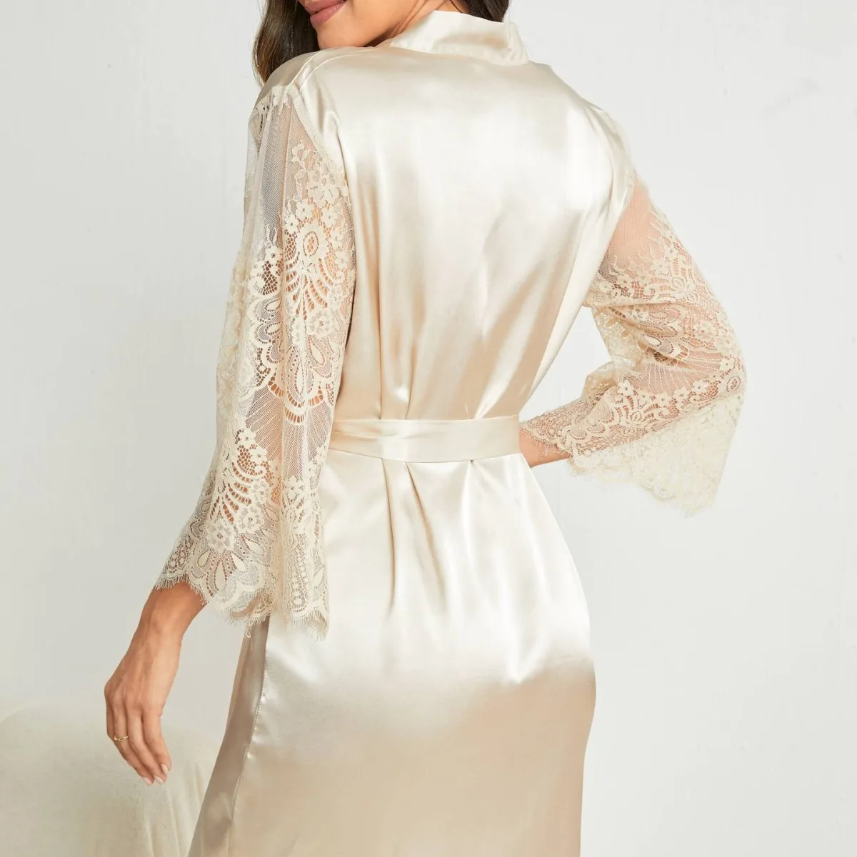 New Style Home Clothes Pajamas Satin Imitation Silk Sexy Home Nightdress Nightgown Women Sleepwear