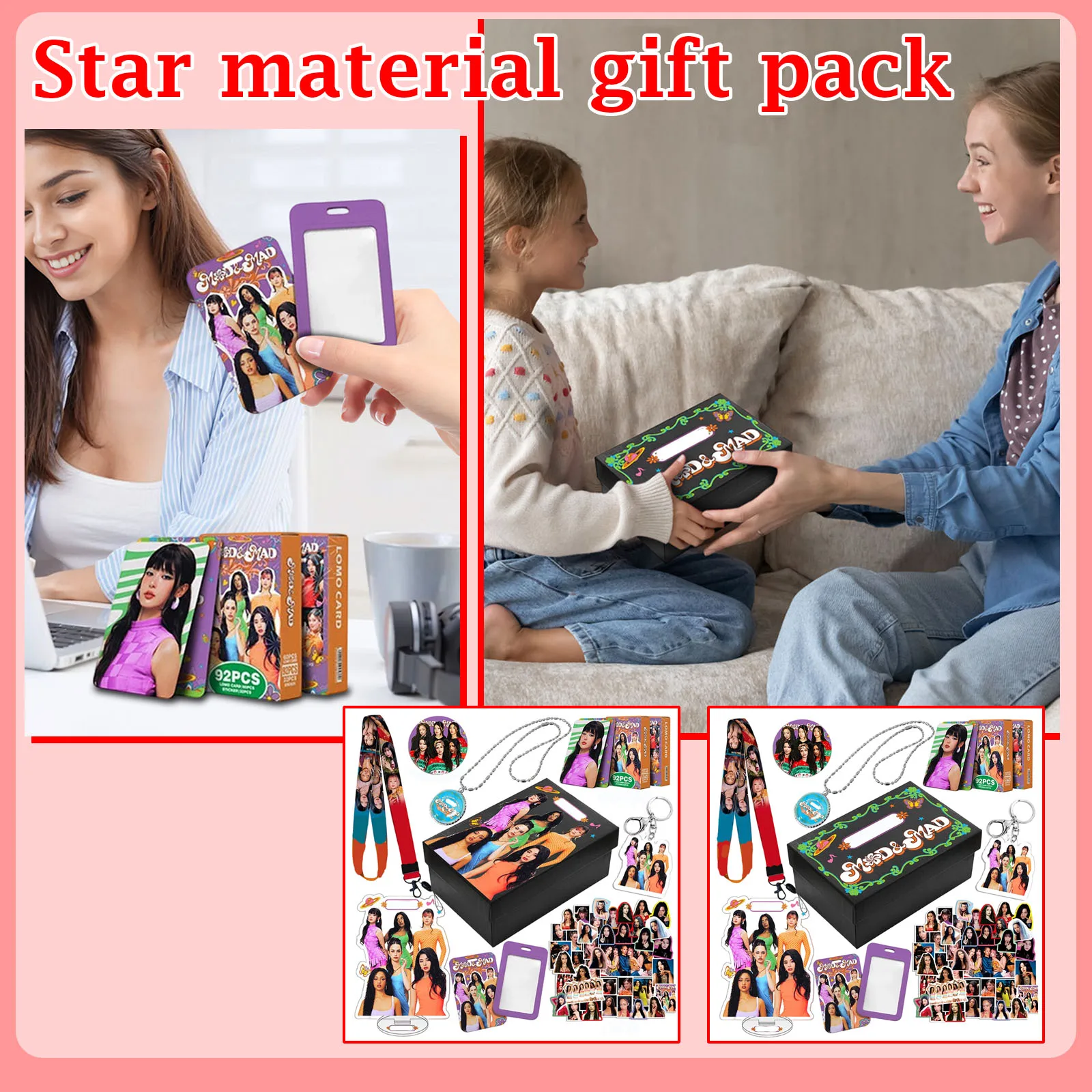 

Набор аксессуаров для фанатов Star Girl Group: стенд, наклейка, карточка, брелок — идеальный подарок для поклонников артистов.