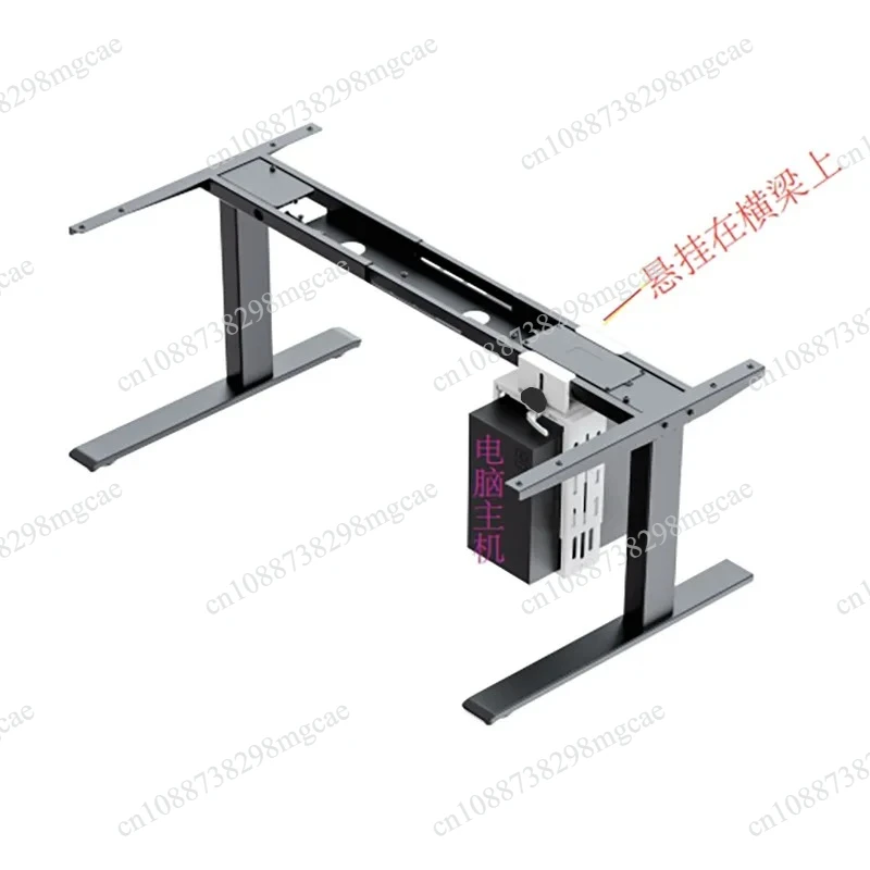 Premium Under-Desk PC Mount with Tool-Free Installation, Adjustable Host Hanger for Sit-Stand Desk, No Drilling Needed