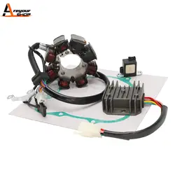 Generator Stator Regulator Rectifier & Gasket for Honda NX200 XR200R XR200RR R2 CTX200 Bushlander XL200