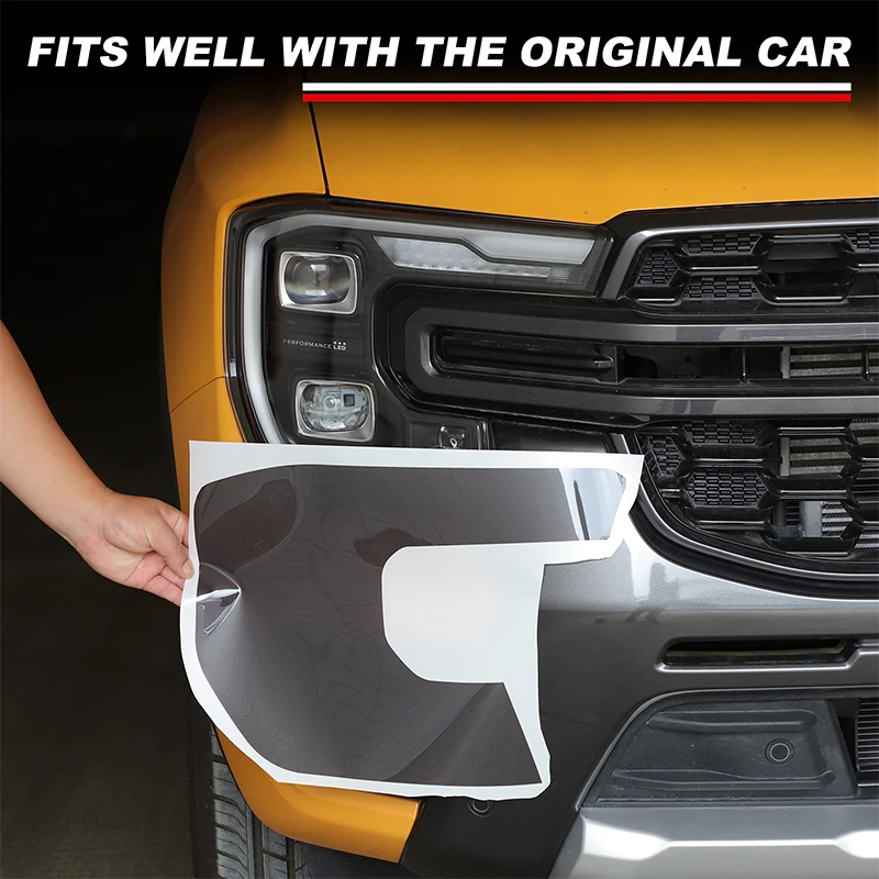 

Для Ford Ranger T9 2023 2024 2025 ТПУ дымчатая черная пленка для фар Wildtrak Raptor автомобильная защитная прозрачная наклейка аксессуары