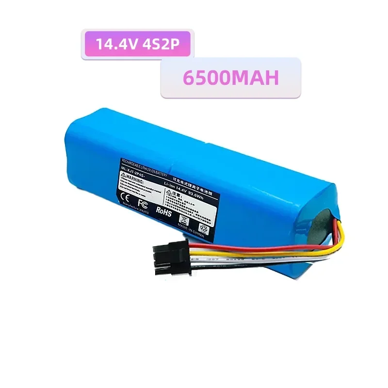 14.4V 4S2P 12800mAh Battery pack ,Replacement For XiaoMi Lydsto R1 Roidmi Eve Viomi S9 Dreame D9 Robot Vacuum Cleaner battery image 4