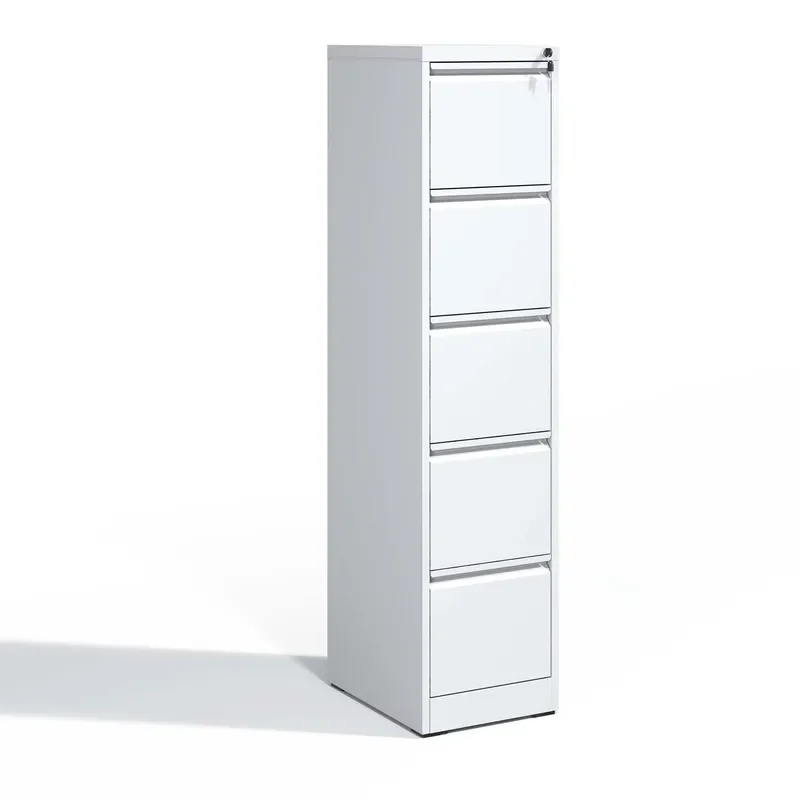 5 Drawer Vertical Metal File Cabinet Steel Office Home Storage A4 Legal Letter Size With Lock Secure
