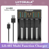 LiitoKala Lii-100 lii-202 Lii-402 1.2 V / 3 V / 3.7 V / 4.25V 18650/26650/18350/16340/18500/AA/AAA NiMH lithium battery charger