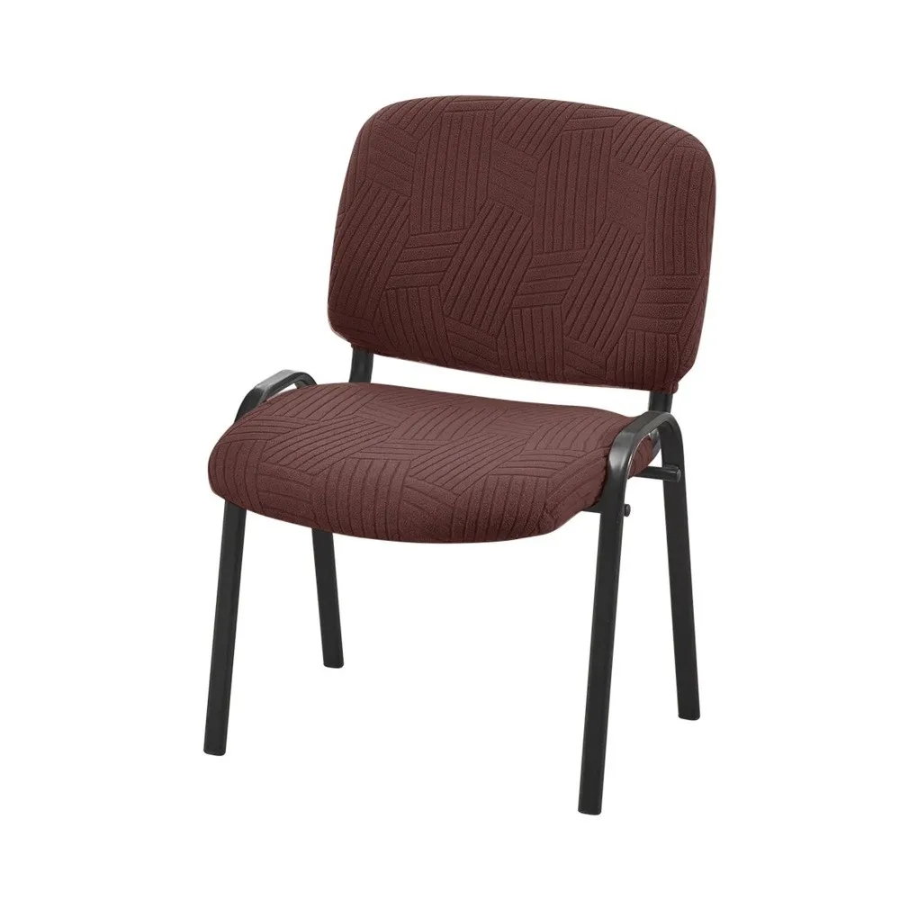 Stretch Fabric Office Chair Covers Separate Seat And Backrest Jacquard Pattern Chair Protectors Geometric Design Surf Pattern