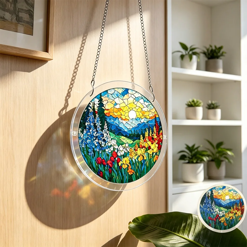 DIY Acrylic Puzzle Suncatcher Window Hanger Aesthetic Home Indoor Decor Gift