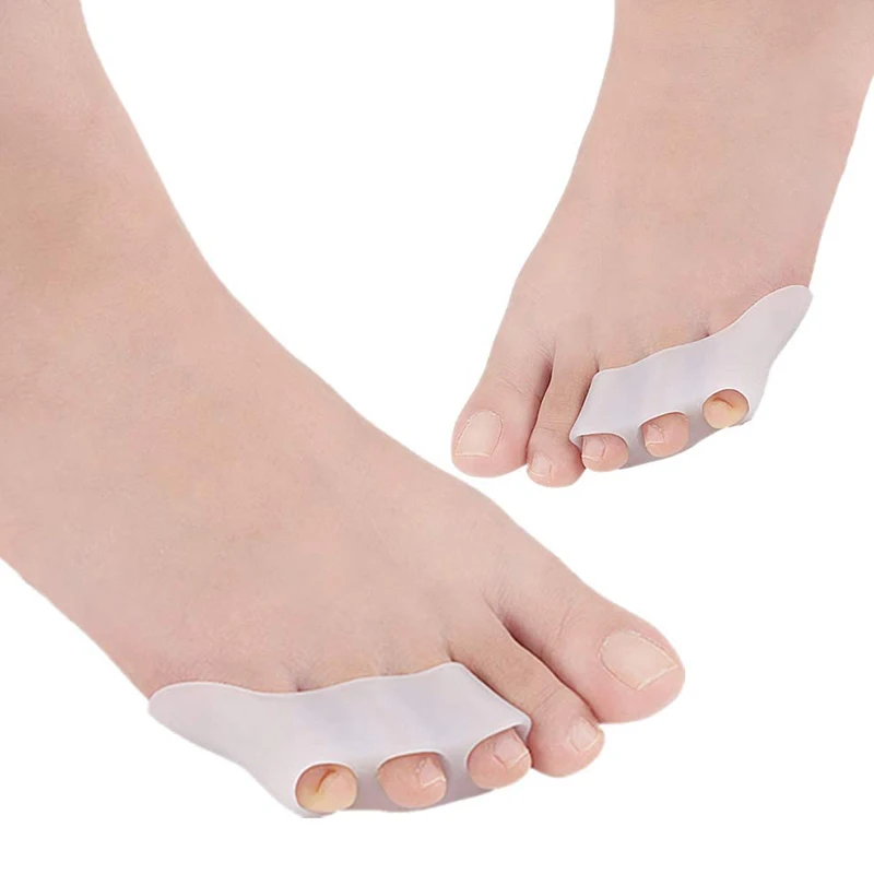 1Pair Gel Little Pinky Toe Brace Valgus Corrector Separators Spacer Straightener Foot Care Tool