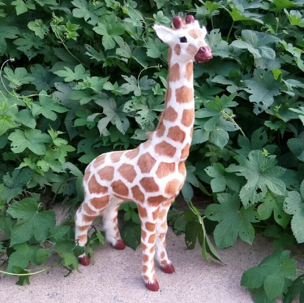 

big simulation giraffe model handicraft Polyethylene&fur giraffe doll gift about 56x29cm 2465