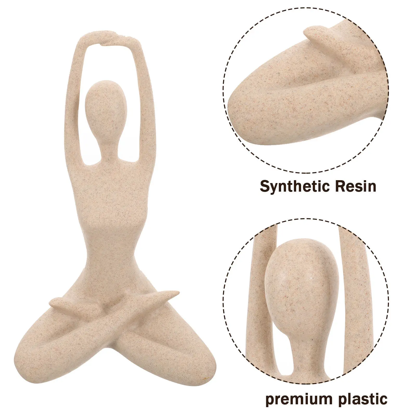 

Абстрактная статуэтка для йоги из смолы, легкое настольное украшение для дома, комнаты для медитации, офиса, скульптура в стиле дзен, декоративный элемент