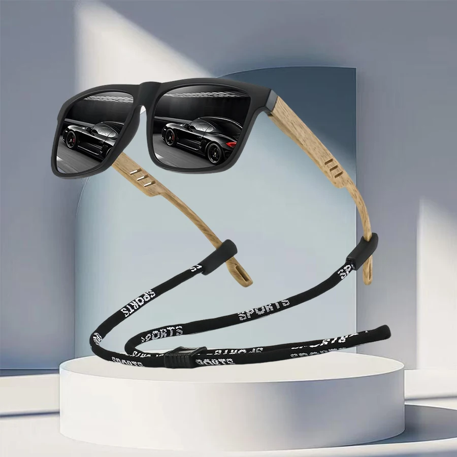 مع نظارات شمسية مربعة كلاسيكية للرجال والنساء UV400، نظارات واقية عصرية خفيفة الوزن للقيادة وصيد الأسماك #2