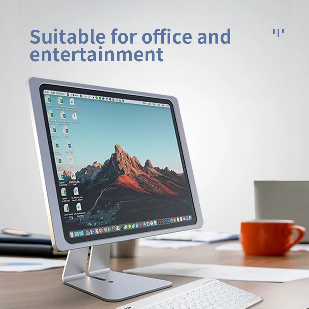 حامل مغناطيسي EMONITA على المكتب مع حافظة لجهاز iPad Air مقاس 13 بوصة (M2/ M3)، شكل L كلاسيكي، مغناطيس قوي، دوران 360 درجة، 90 إمالة #3