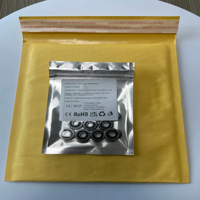 

10PCS F605RS 5X14X5 mm VORON Bearing ABEC-7 Flanged Miniature F605 RS Ball Bearings F605RS For Voron 3D Printer