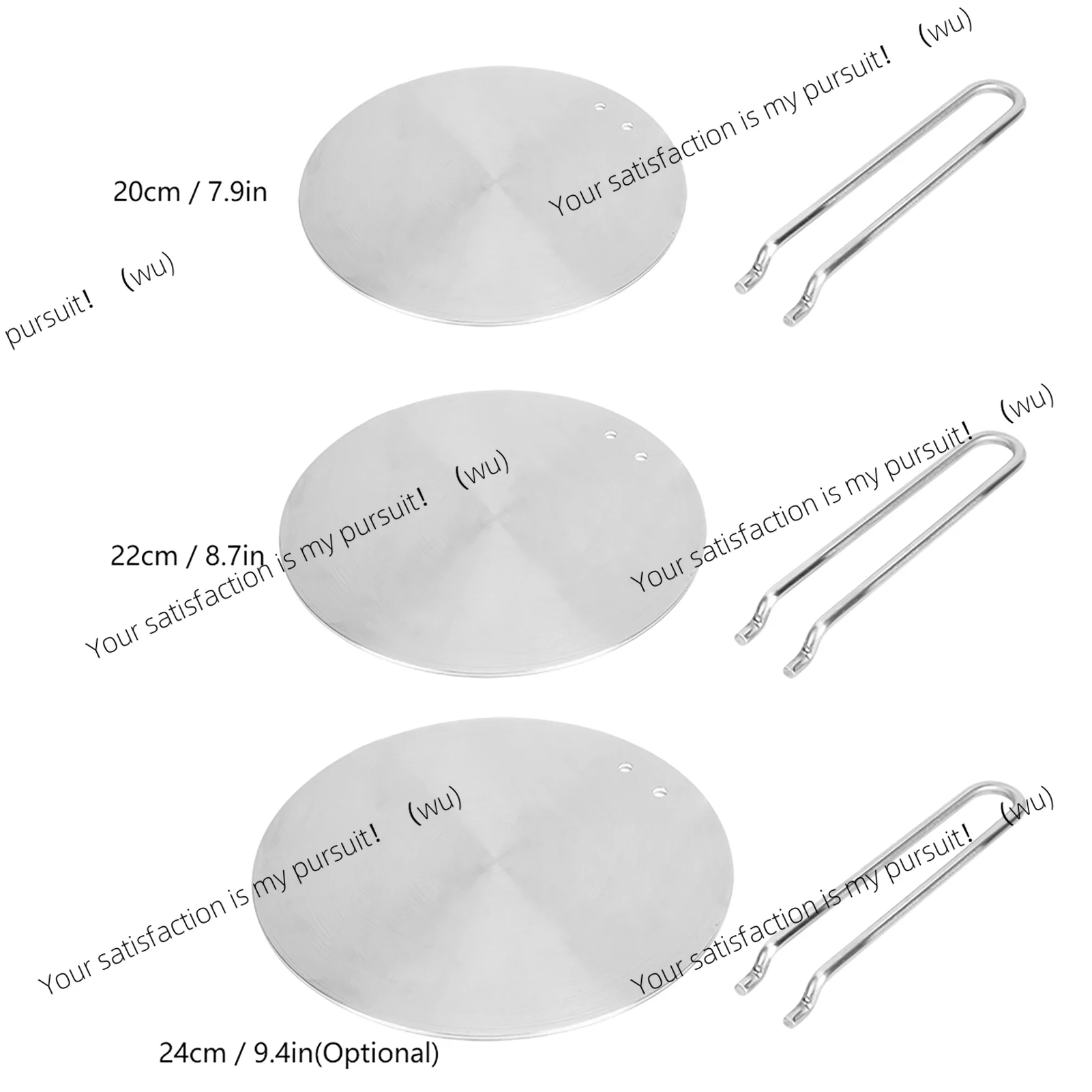 20/22/24 cm stainless steel heat diffusion annular plate for gas and electric cooktops