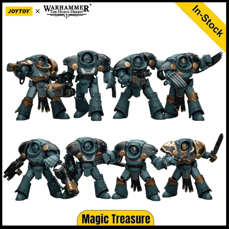 【Op voorraad】JOYTOY Warhammer 40K 1/18 actiefiguren 4 stuks / set Sons of Horus Tartarus Terminator Squad Model Toy Collection