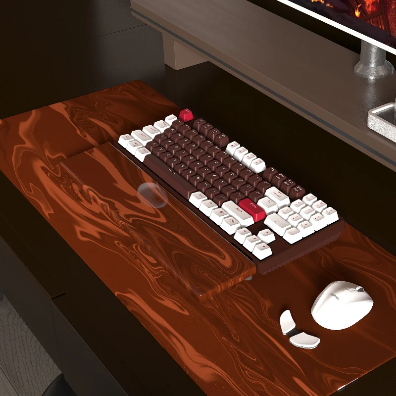 Resin Palm Rest Espresso Style Custom Mechanical Keyboard Wrist Rest Rendering Craft Random Texture 15 Day Construction Period