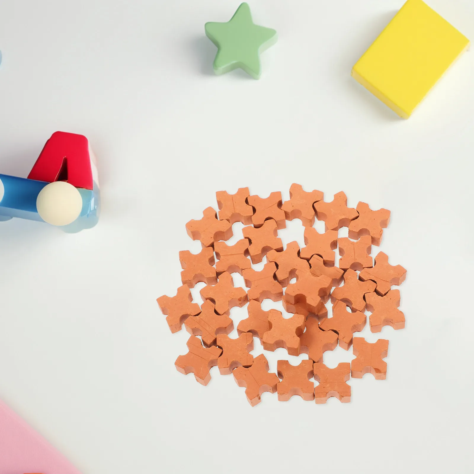 

30Pcs Miniature Bricks High Realism DIY House Building Flexible Assembly Tiny Brick Blocks for Architectural Craft Garden Layout