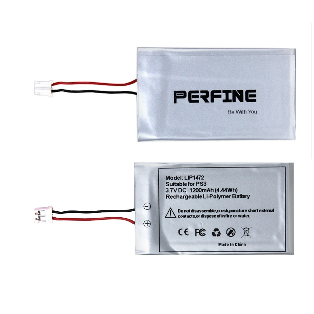 Perfine PS3 Controller Battery 3.7V LIP1472 LIP1359 LIP1859 for Sony Playstation 3,Dualshock 3 Wireless GamePad Controllor