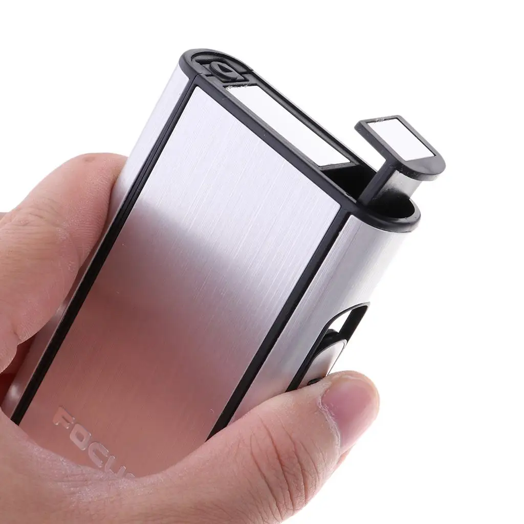One Touch Metal Cigarette Container Compact Carrying Storage Box Organizer for Smoking Outdoors