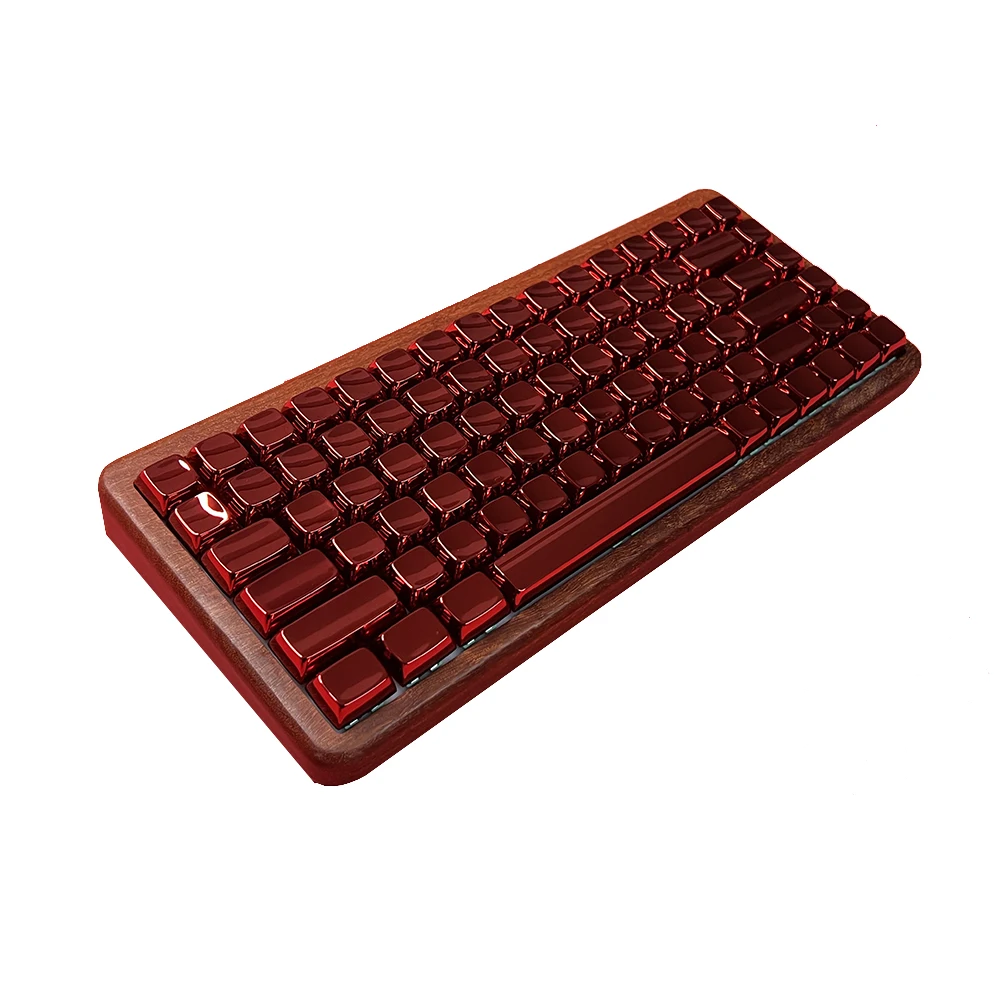 75% Layout Keyboard Red Metal Keycaps No Letter Backlit XDA Keycap Cross Switch Mechanical Keyboard ESC Enter Spacebar Caps