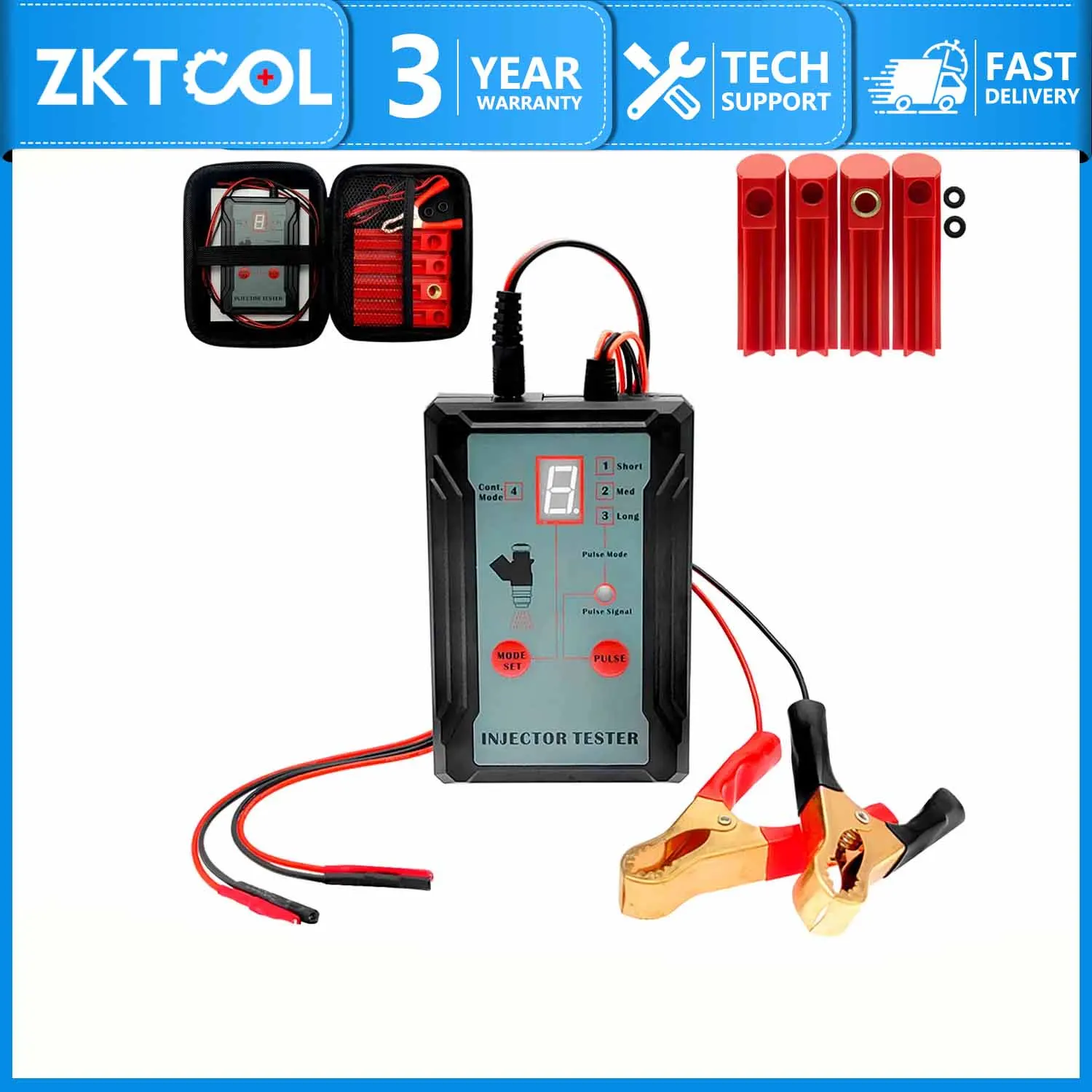 Upgraded Injector Tester and DIY Cleaning Tool - Test both injectors simultaneously 8 Pulse Power Drive Mode - New Red Rod