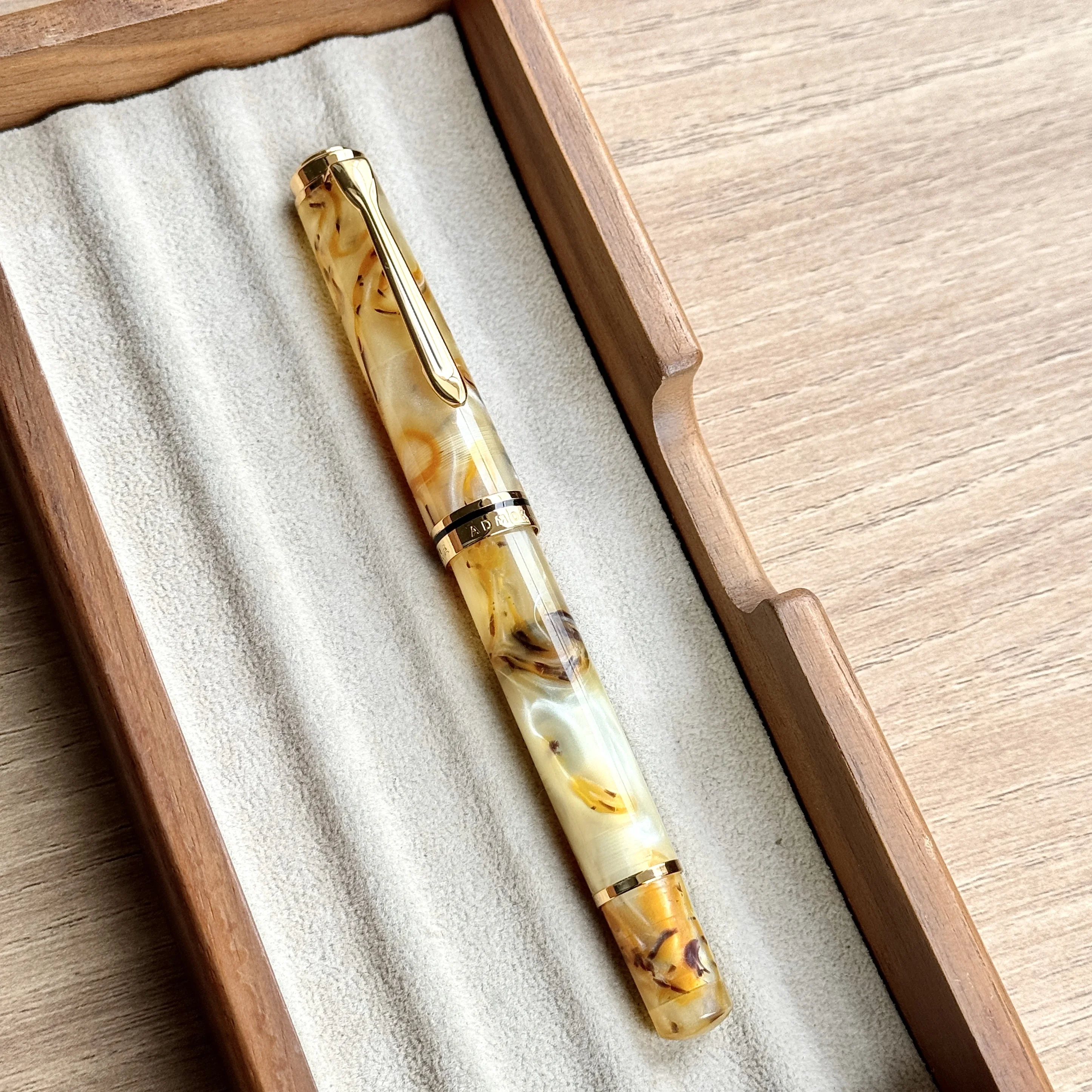 Creative ADMOK M800 Acrylic Piston Fountain Pen BOCK/Schmidt Soft Smooth No.6/35# Nib Inking Pelikan Copy Writing Gift Pen image 4