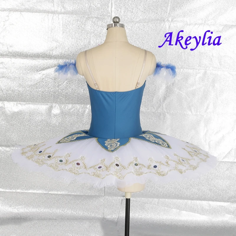 Akeylia Sleeping beauty Variations tutu ballet blue bird Classical Group Dance Costume Ballet Tutu Misty Blue 7 layer 20095